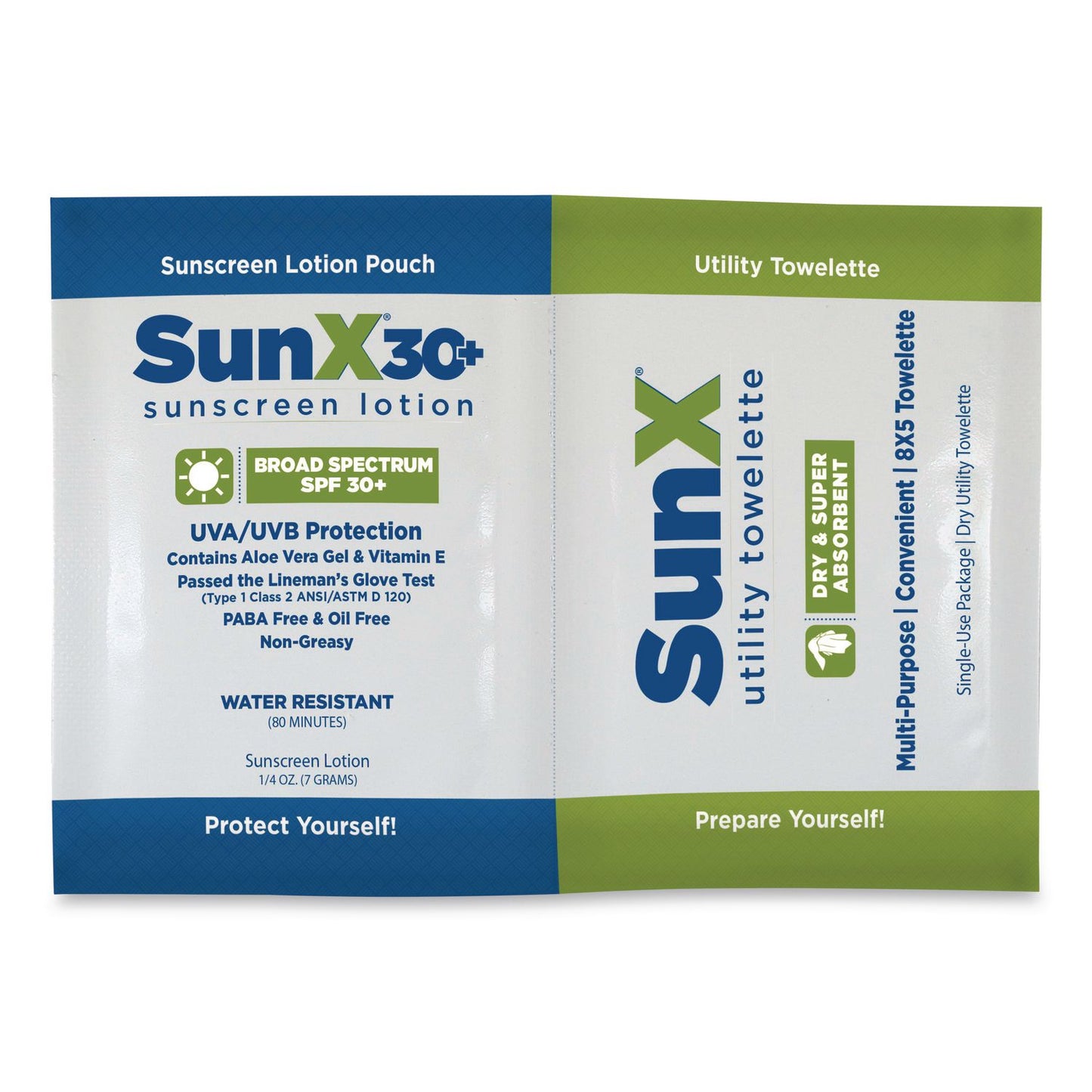 SUREFILL™ SunX30 Sunscreen Lotion and Wipe Packet with Dispenser Box, 0.25 oz, 50 Packets (AOH91661)