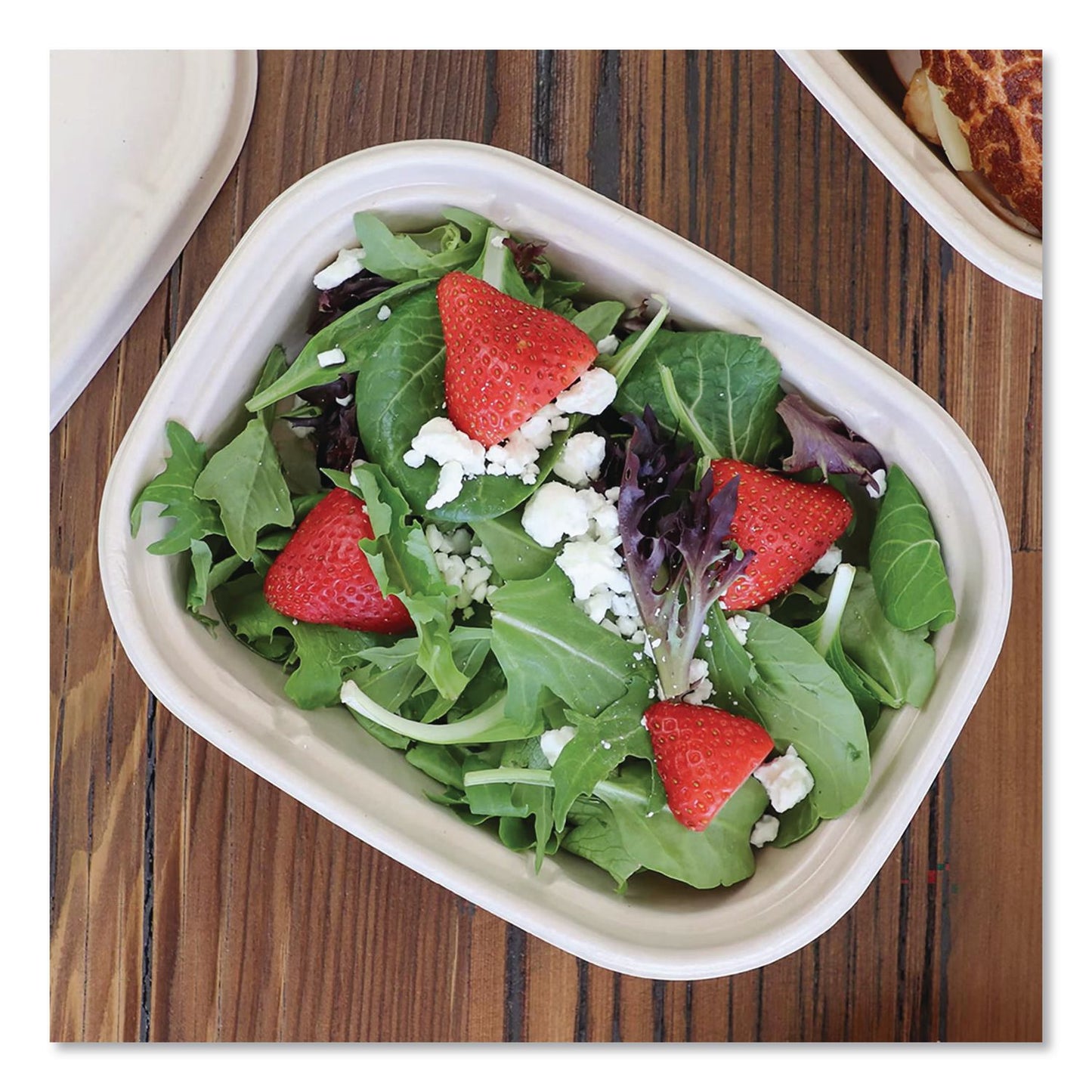World Centric® Laminated Fiber Containers, 30 oz, 6.7 x 8.7 x 2.1, Natural, Sugarcane Fiber, 400/Carton (WORCTSCU2LLF)