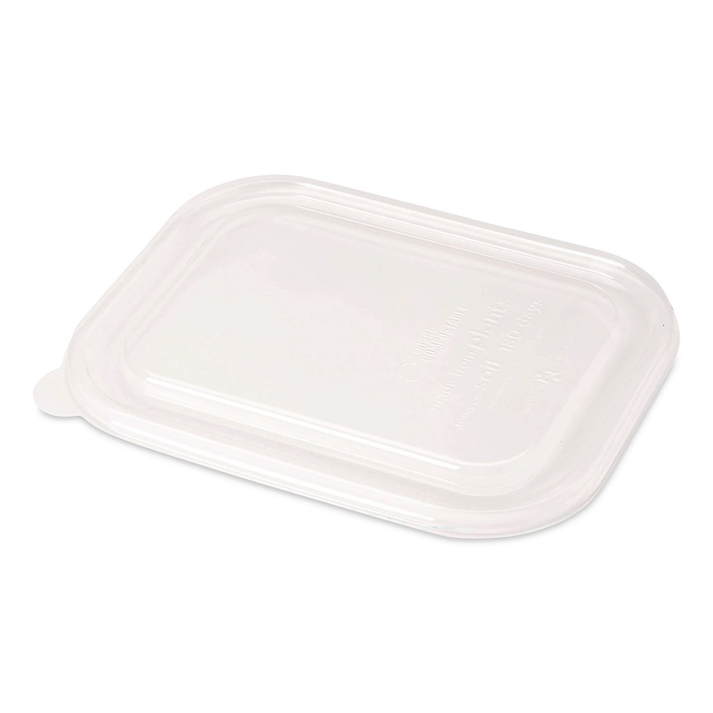 World Centric® PLA Lids for Fiber Containers, 6.3 x 8.2 x 0.5, Clear, Plastic, 400/Carton (WORTRLCS8)