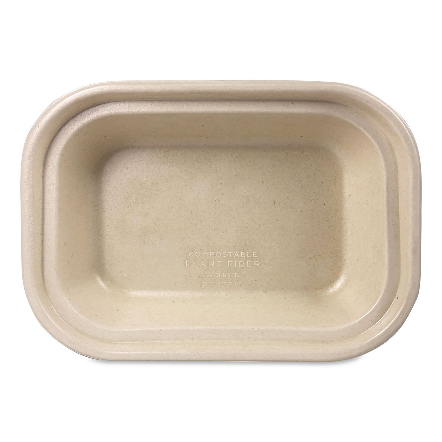 World Centric® Fiber Containers, 17 oz, 6.02 x 8.02 x 1.5, Natural, Sugarcane Fiber, 400/Carton (WORTRSCU8LFP)