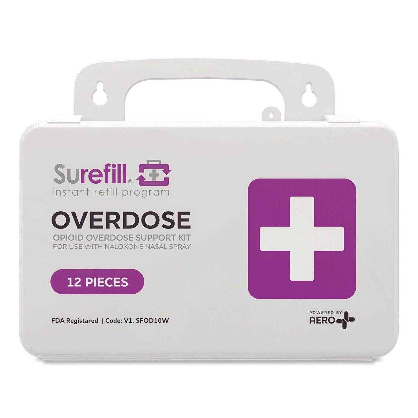 SUREFILL™ Opioid Overdose Support Kit (w/o Naloxone) Plastic Case, 10 Pieces (AOHSFOD10W)