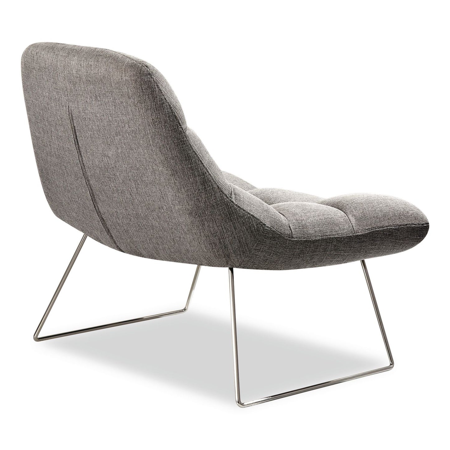 Adesso Bartlett Fabric Accent Chair, 40" x 33" x 33", Light Gray Seat, Light Gray Back, Silver Base (ADEGR200403)