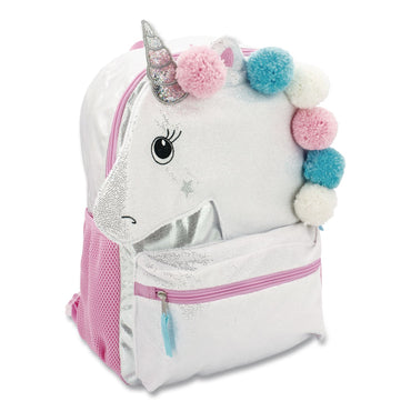 Accessory Innovations Star Unicorn Pom Pom Backpack, 12 x 5 x 16, Multicolor (AEIB25GC63700ST)