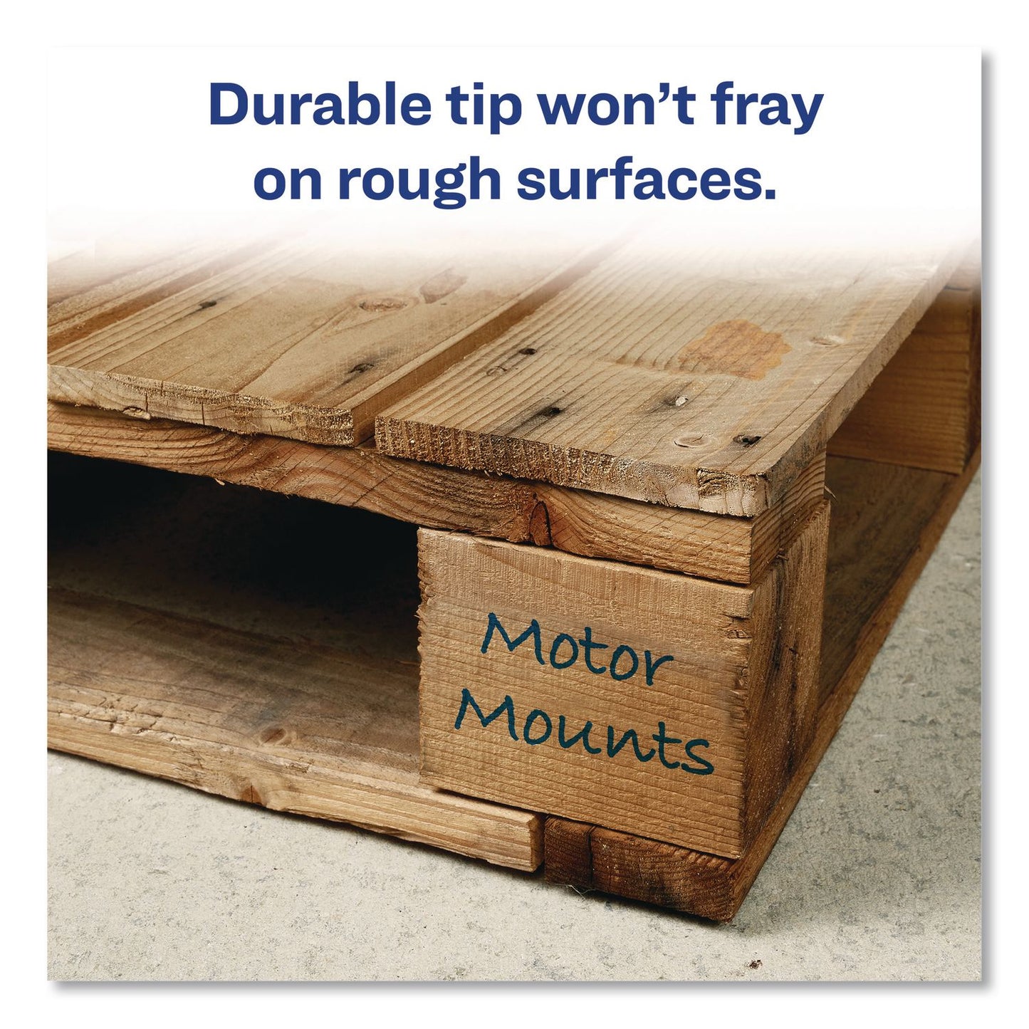 Avery® MARKS A LOT Large Desk-Style Permanent Marker, Broad Chisel Tip, Blue (AVE08886EA)