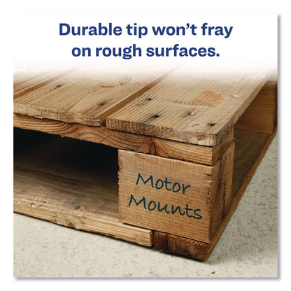 Avery® MARKS A LOT Large Desk-Style Permanent Marker, Broad Chisel Tip, Blue (AVE08886EA)