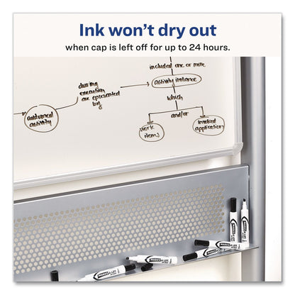 Avery® MARKS A LOT Desk-Style Dry Erase Markers, Broad Chisel Tip, Blue, Dozen (AVE24406DZ)
