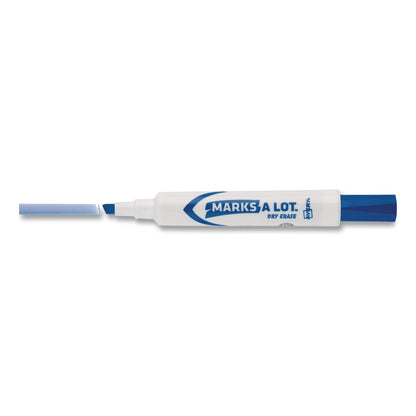 Avery® MARKS A LOT Desk-Style Dry Erase Markers, Broad Chisel Tip, Blue, Dozen (AVE24406DZ)