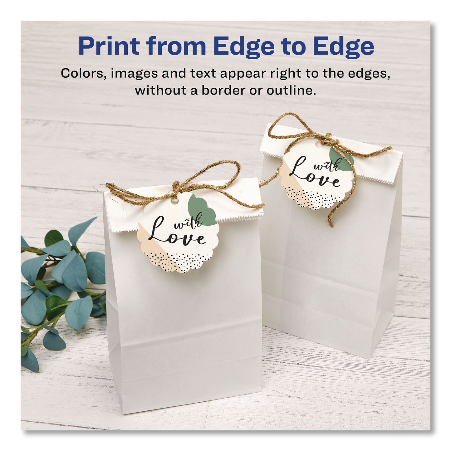 Avery® Printable Scallop Round Gift Tags, Inkjet/Laser Printers, 2.5" dia, White, 9/Sheet, 10 Sheets/Pack (AVE80511)