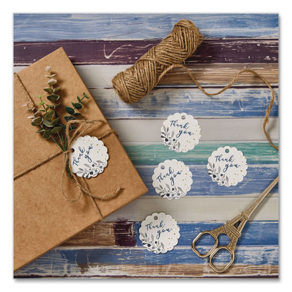 Avery® Printable Scallop Round Gift Tags, Inkjet/Laser Printers, 2.5" dia, White, 9/Sheet, 10 Sheets/Pack (AVE80511)