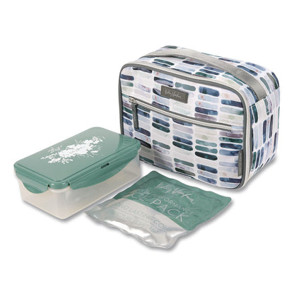 Arctic Zone® Kelly Ventura Iris Insulated Lunch Box, 10.04" x 4.72" x 7.87", Ocean Stripe (AZN10003577)