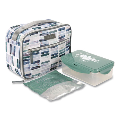 Arctic Zone® Kelly Ventura Iris Insulated Lunch Box, 10.04" x 4.72" x 7.87", Ocean Stripe (AZN10003577)