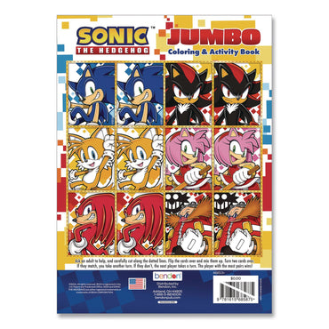 Bendon® Sonic Jumbo Coloring and Activity Book, Ages 3 and Up, 64 Pages (BDP61314)