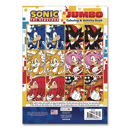 Bendon® Sonic Jumbo Coloring and Activity Book, Ages 3 and Up, 64 Pages (BDP61314)