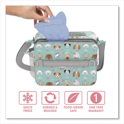 bentgo® Buddies Kids Ice Packs, Puppies, Assorted Colors, 4/Pack (BEOBGICEPPY)