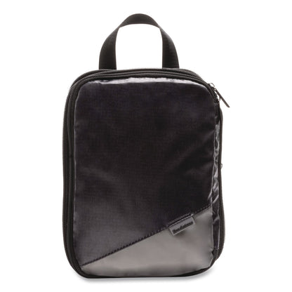 Brookstone® Two-Piece Compression Luggage Cubes, 10 x 7 x 1.25/14 x 10 x 1.25, Black (BKTBOLP0006)