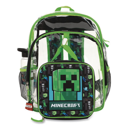 Bioworld® Minecraft Clear 5-Piece Backpack Set, 12 x 5 x 16, Clear/Multicolor (BWRB1Y6Q2SMNCPP)
