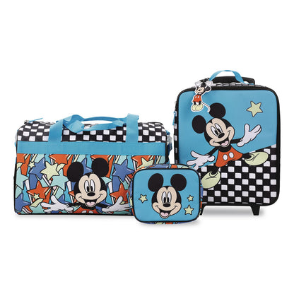 Bioworld® Four-Piece Mickey Mouse Carry-On Luggage Set, 11.75 x 6 x 14 (BWRLRY6U4CDSYPP)