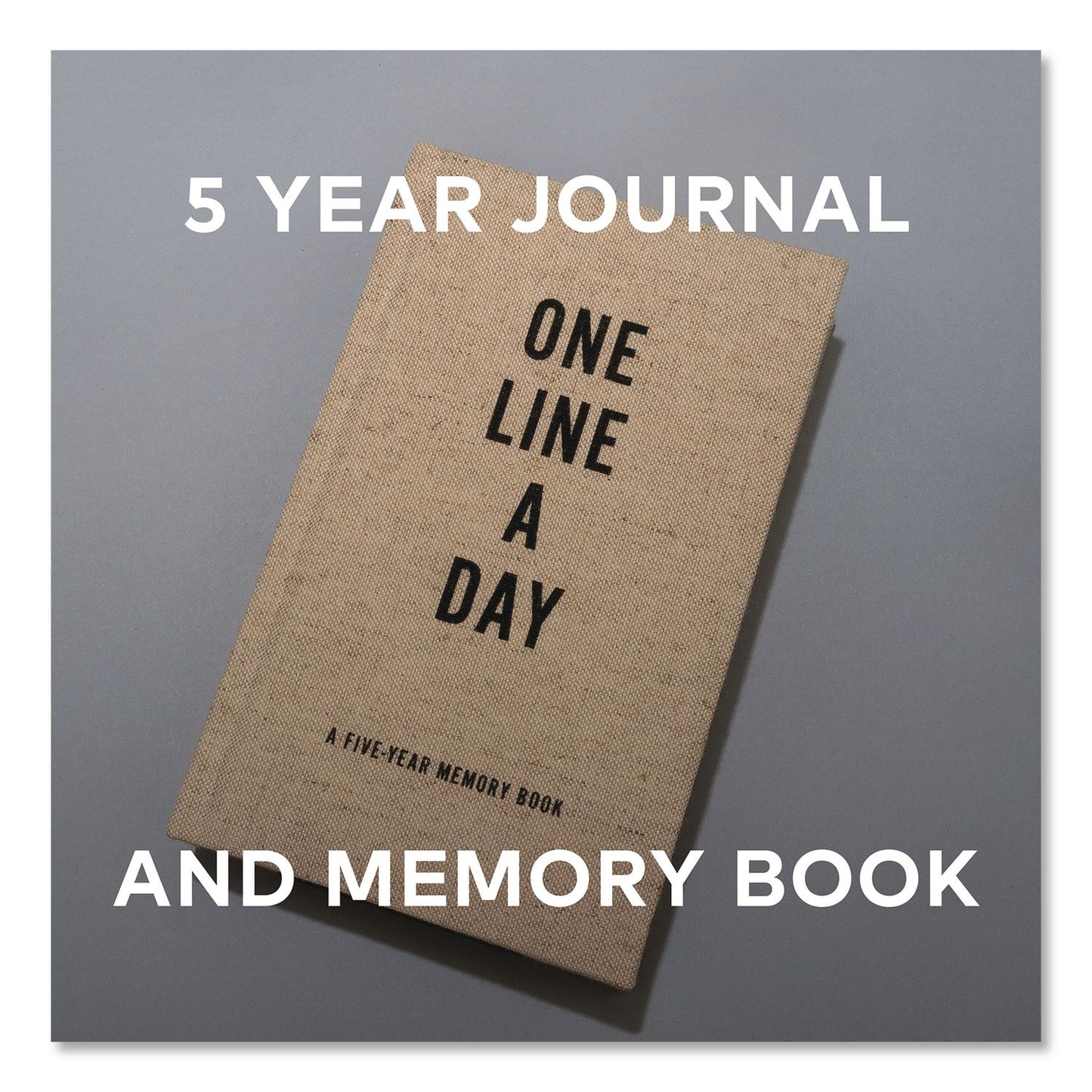 CHRONICLE BOOKS Guided Journal: One Line a Day, A Five-Year Memory Book, Tan Cover, (372) 6.12 x 3.75 Sheets (CHB978145217479)