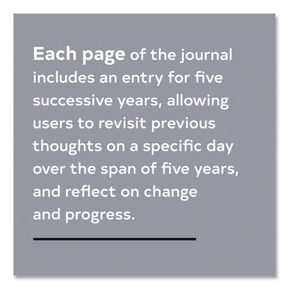 CHRONICLE BOOKS Guided Journal: One Line a Day, A Five-Year Memory Book, Tan Cover, (372) 6.12 x 3.75 Sheets (CHB978145217479)