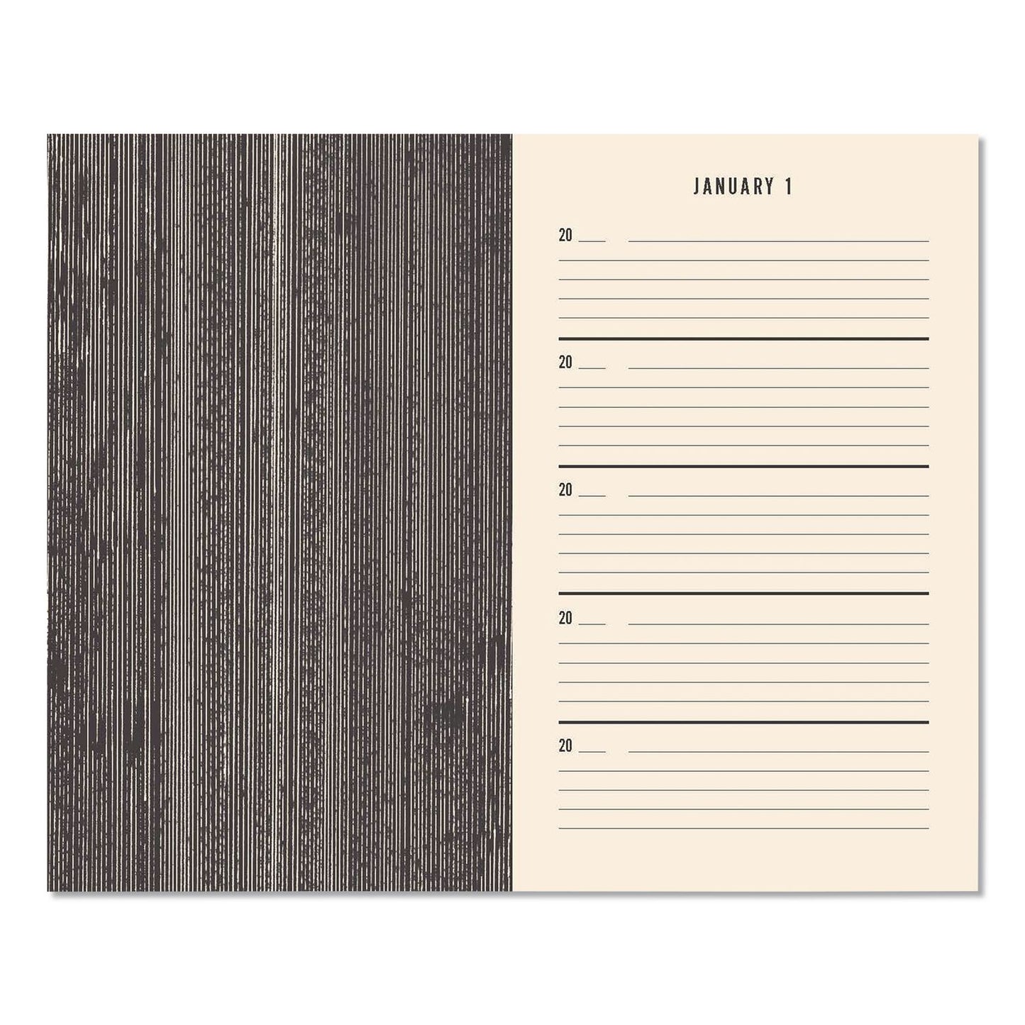 CHRONICLE BOOKS Guided Journal: One Line a Day, A Five-Year Memory Book, Tan Cover, (372) 6.12 x 3.75 Sheets (CHB978145217479)