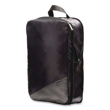 Brookstone® Two-Piece Compression Luggage Cubes, 10 x 7 x 1.25/14 x 10 x 1.25, Black (BKTBOLP0006)