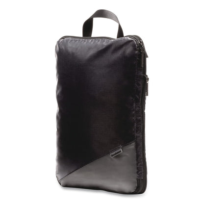 Brookstone® Two-Piece Compression Luggage Cubes, 10 x 7 x 1.25/14 x 10 x 1.25, Black (BKTBOLP0006)