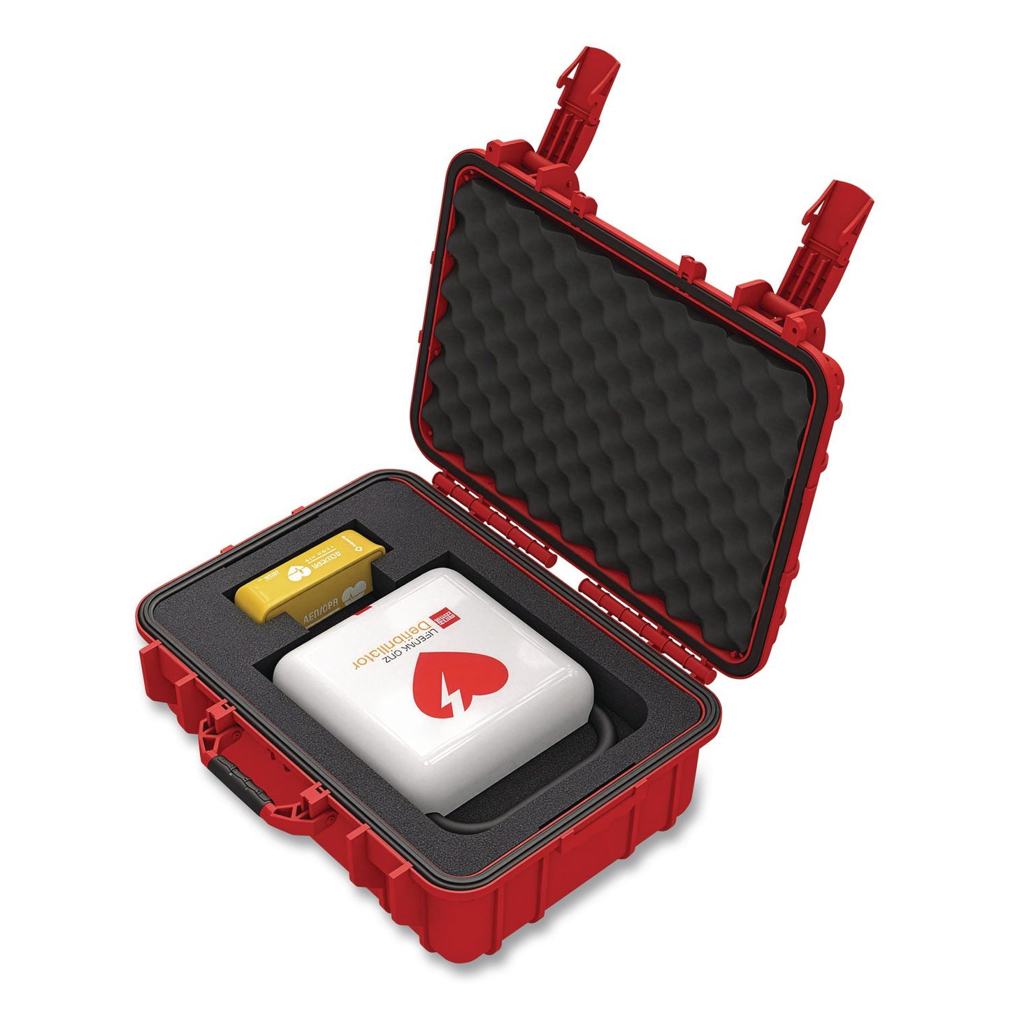 CARDIACT™ LIFEPAK CR2 Fully-Automatic, Cellular Defibrillator, English/Spanish, Rugged Case (AOHCARG023)
