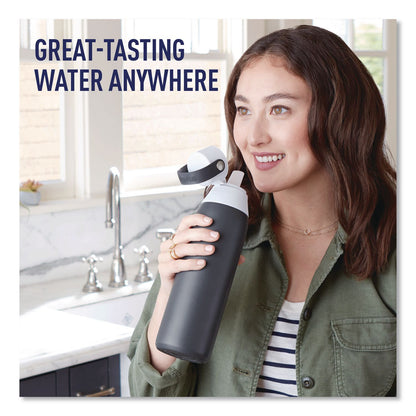 Brita® Stainless Steel Filtered Water Bottle. 20 oz, Carbon (CLO36447)