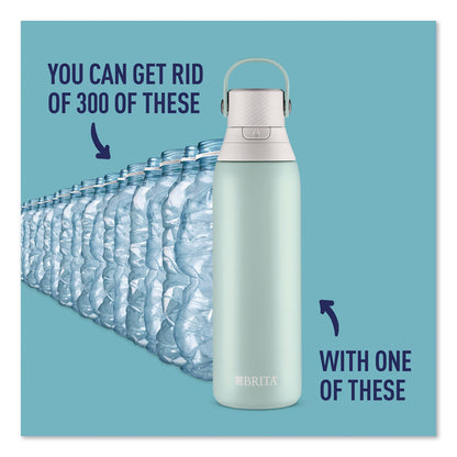 Brita® Stainless Steel Filtered Water Bottle, 20 oz, Glacier (CLO36448)