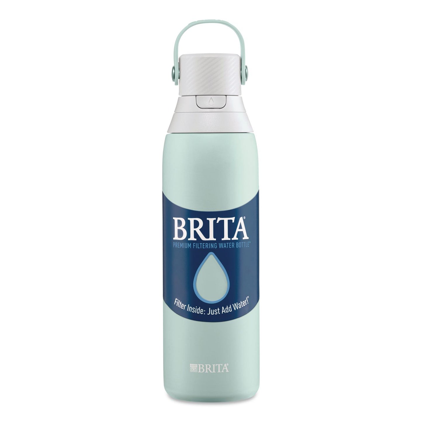 Brita® Stainless Steel Filtered Water Bottle, 20 oz, Glacier (CLO36448)