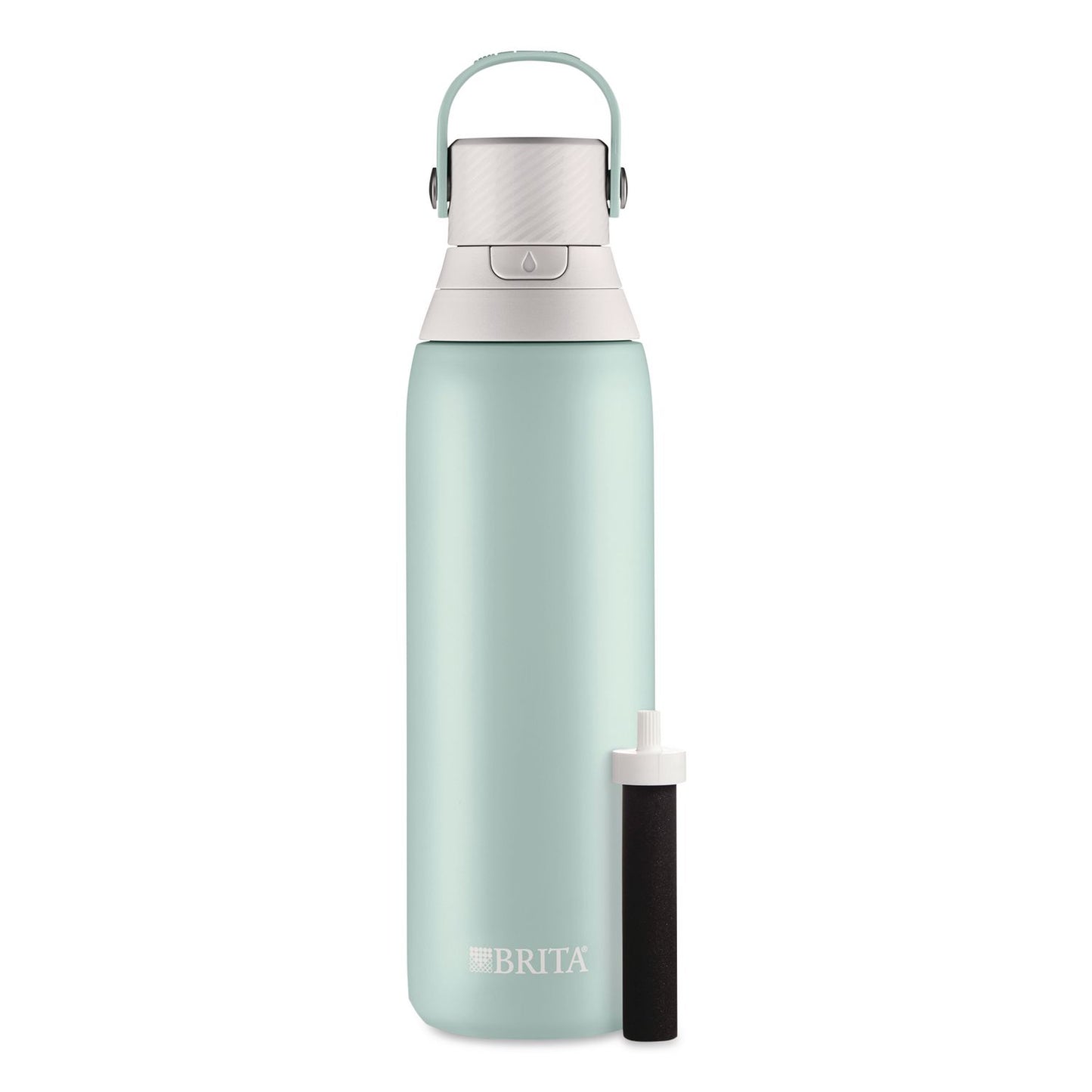 Brita® Stainless Steel Filtered Water Bottle, 20 oz, Glacier (CLO36448)