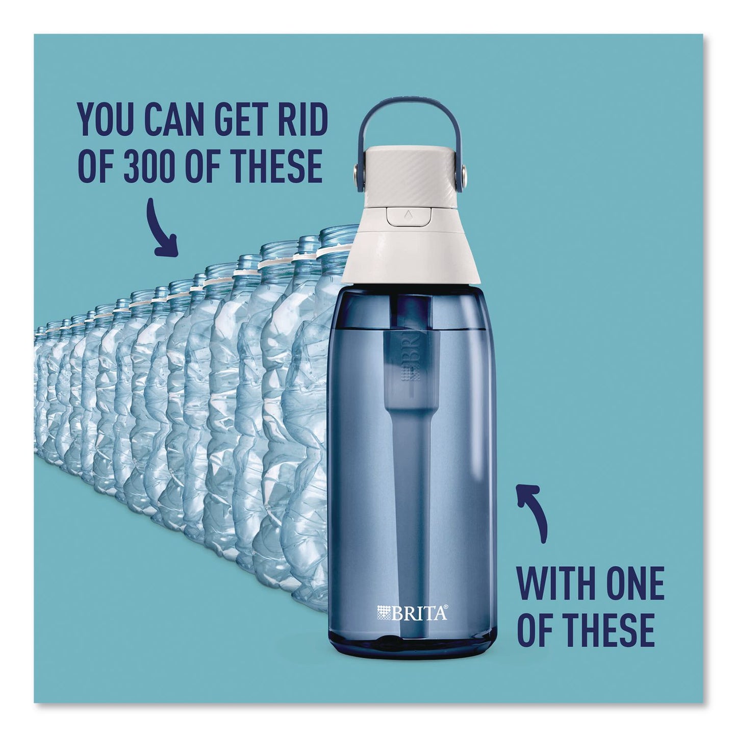 Brita® Plastic Filtered Water Bottle, 36 oz, Night Sky (CLO36465)