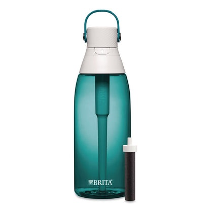 Brita® Plastic Filtered Water Bottle, 36 oz, Sea Glass (CLO36524)