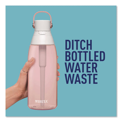 Brita® Plastic Filtered Water Bottle, 36 oz, Blush (CLO36525)