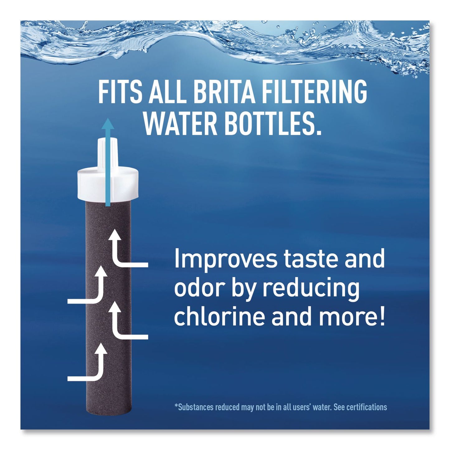 Brita® Plastic Filtered Water Bottle, 36 oz, Blush (CLO36525)