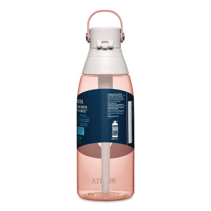 Brita® Plastic Filtered Water Bottle, 36 oz, Blush (CLO36525)