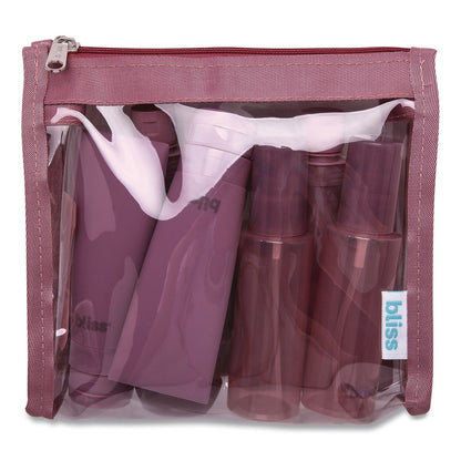 Bliss Travel Toiletry Bottle Set, Maroon (ILBSOBB0007)