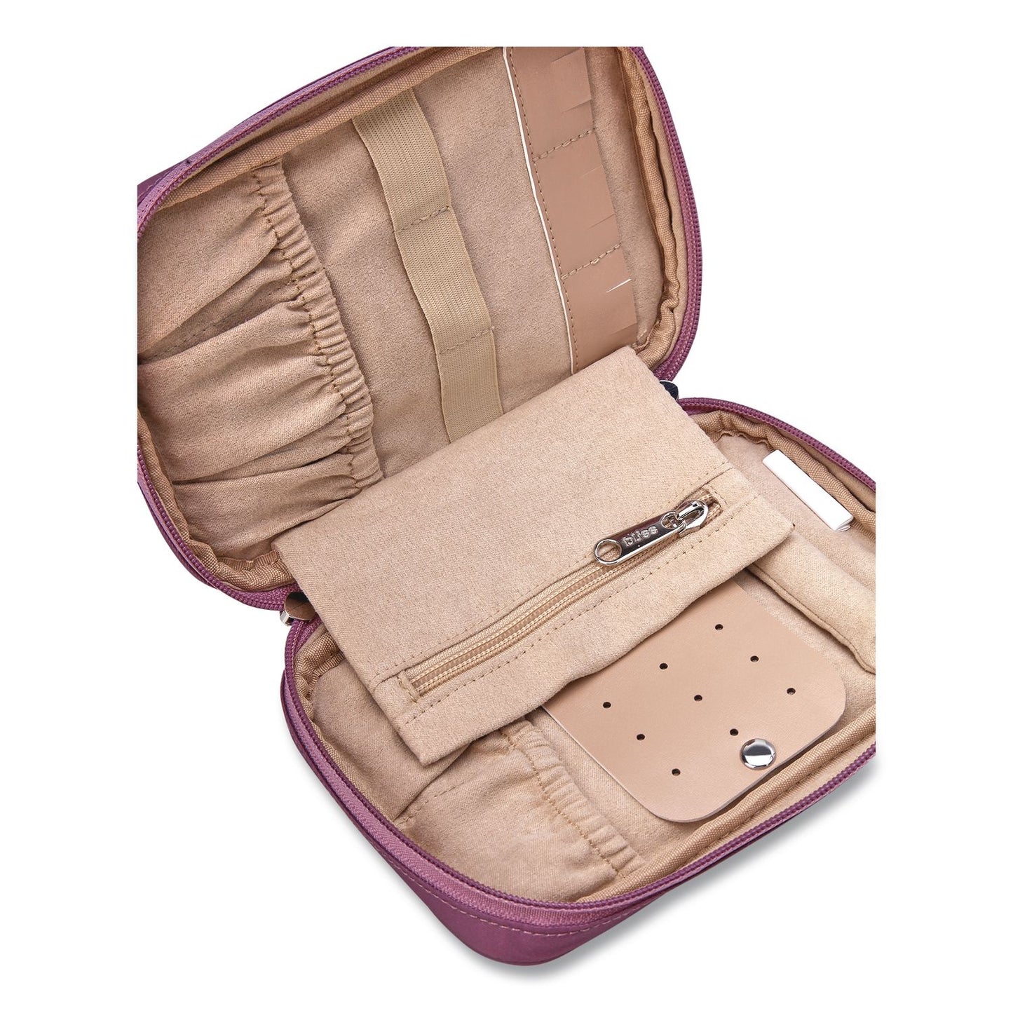 Bliss Travel Jewelry Organizer, 7.4 x 5.6, Maroon (ILBSOLS0001)