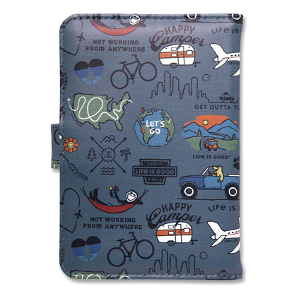 Life Is Good® Passport Cover, 4.25 x 5.87, Vegan Leather, Multicolor Travel Print (LGDLNPW0001)