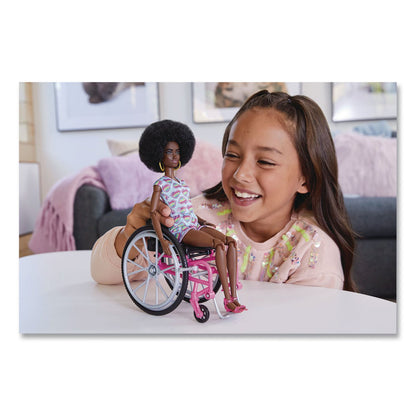 Barbie® Fashionistas Doll with Wheelchair and Ramp, Ages 3 and Up (MTTHJT14)