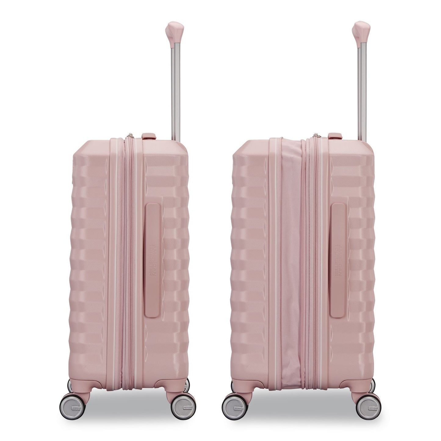 AMERICAN TOURISTER Color Vault Hardside Spinner Suitcase Set, 11 x 11 x 24, Pink Blush (SML153951E050)