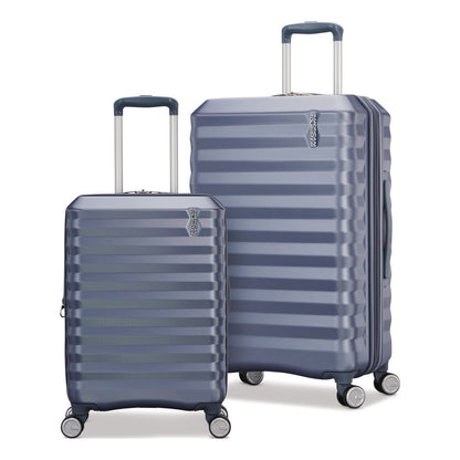 AMERICAN TOURISTER Color Vault Hardside Spinner Suitcase Set, 11 x 11 x 24, Slate Blue (SML153951E264)