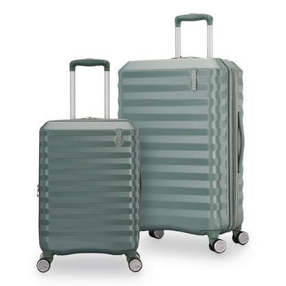 AMERICAN TOURISTER Color Vault Hardside Spinner Suitcase Set, 11 x 11 x 24, Jade Green (SML1539511457)