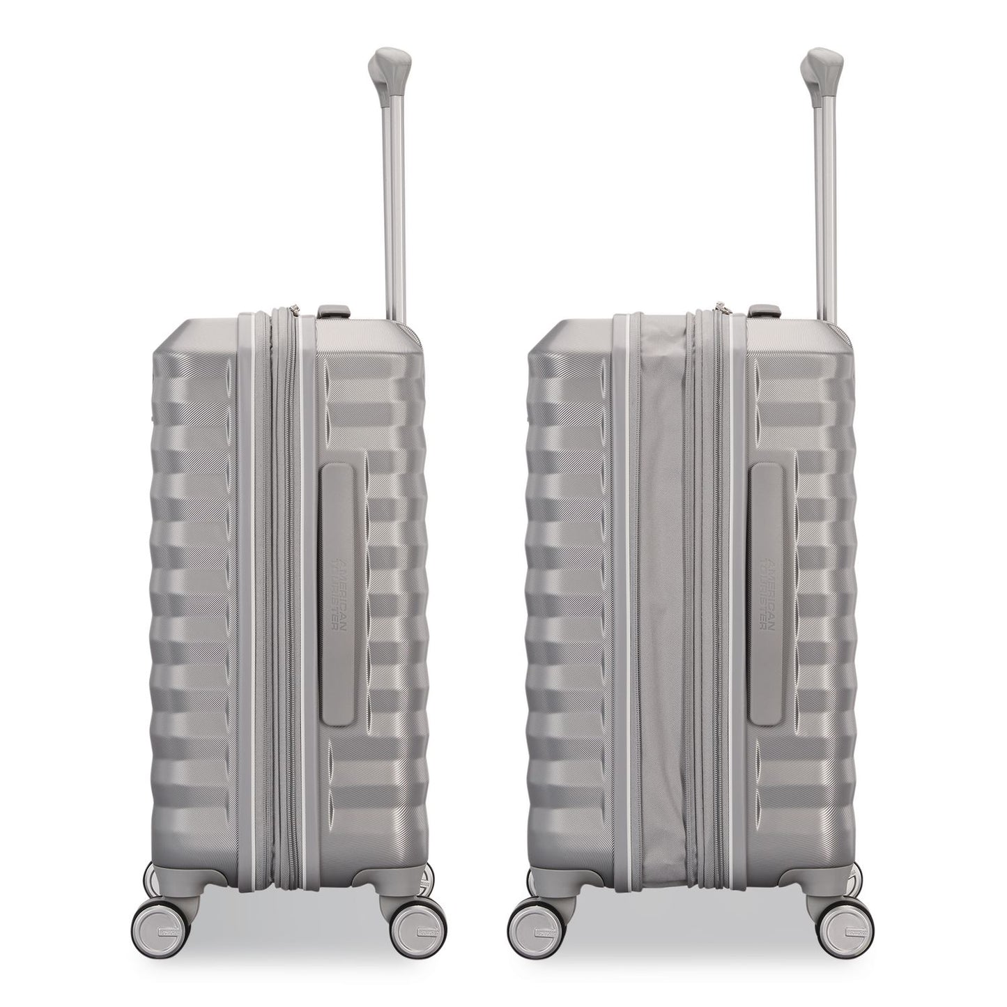 AMERICAN TOURISTER Color Vault Hardside Spinner Suitcase Set, 11 x 11 x 24, Silver (SML1539511776)