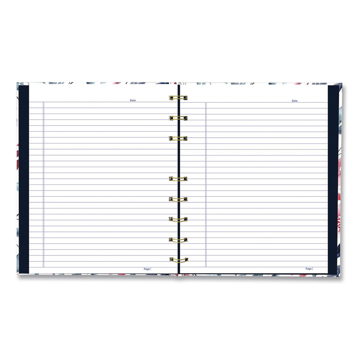 Blueline® NotePro Fashion Hard Cover Notebook, 1-Subject, Medium/College Rule, Tranquil Blooms Cover, (96) 9.25 x 7.25 Sheets (REDA9C01)