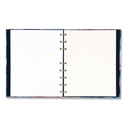 Blueline® NotePro Fashion Hard Cover Notebook, 1-Subject, Medium/College Rule, Midnight Floral Cover, (96) 9.25 x 7.25 Sheets (REDA9C02)