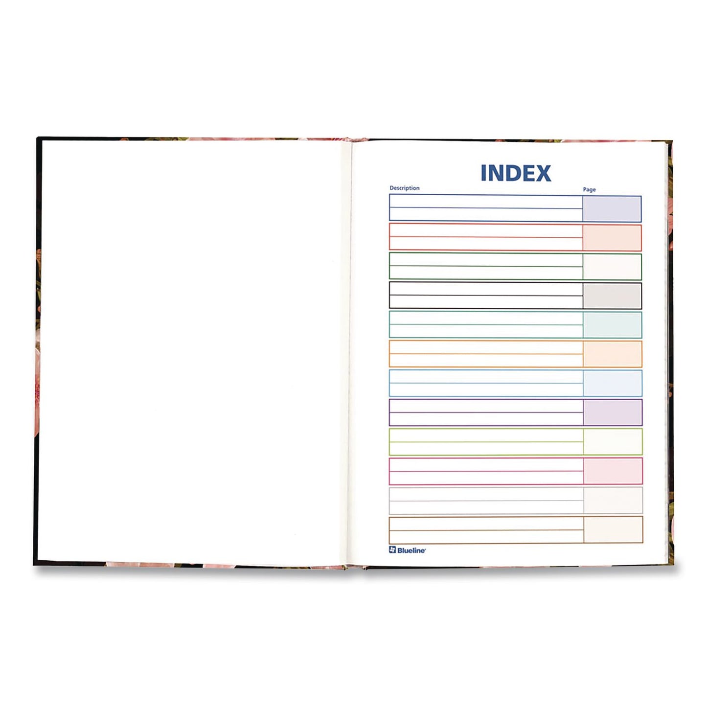 Blueline® Fashion Hard Cover Notebook, 1-Subject, Medium/College Rule, Cherry Tree Lane Cover, (96) 9.25 x 7.25 Sheets (REDA901)