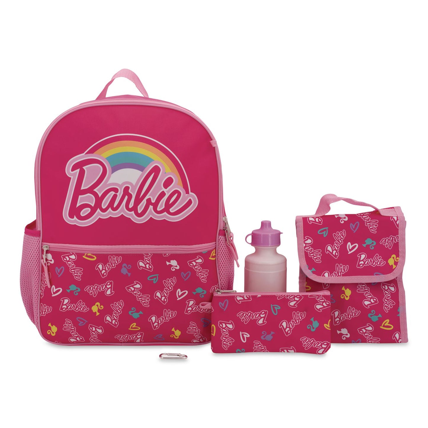 Accessory Innovations Barbie 5-Piece Backpack Set, 12 x 5 x 16, Pink (AEIB25BA64000RS)