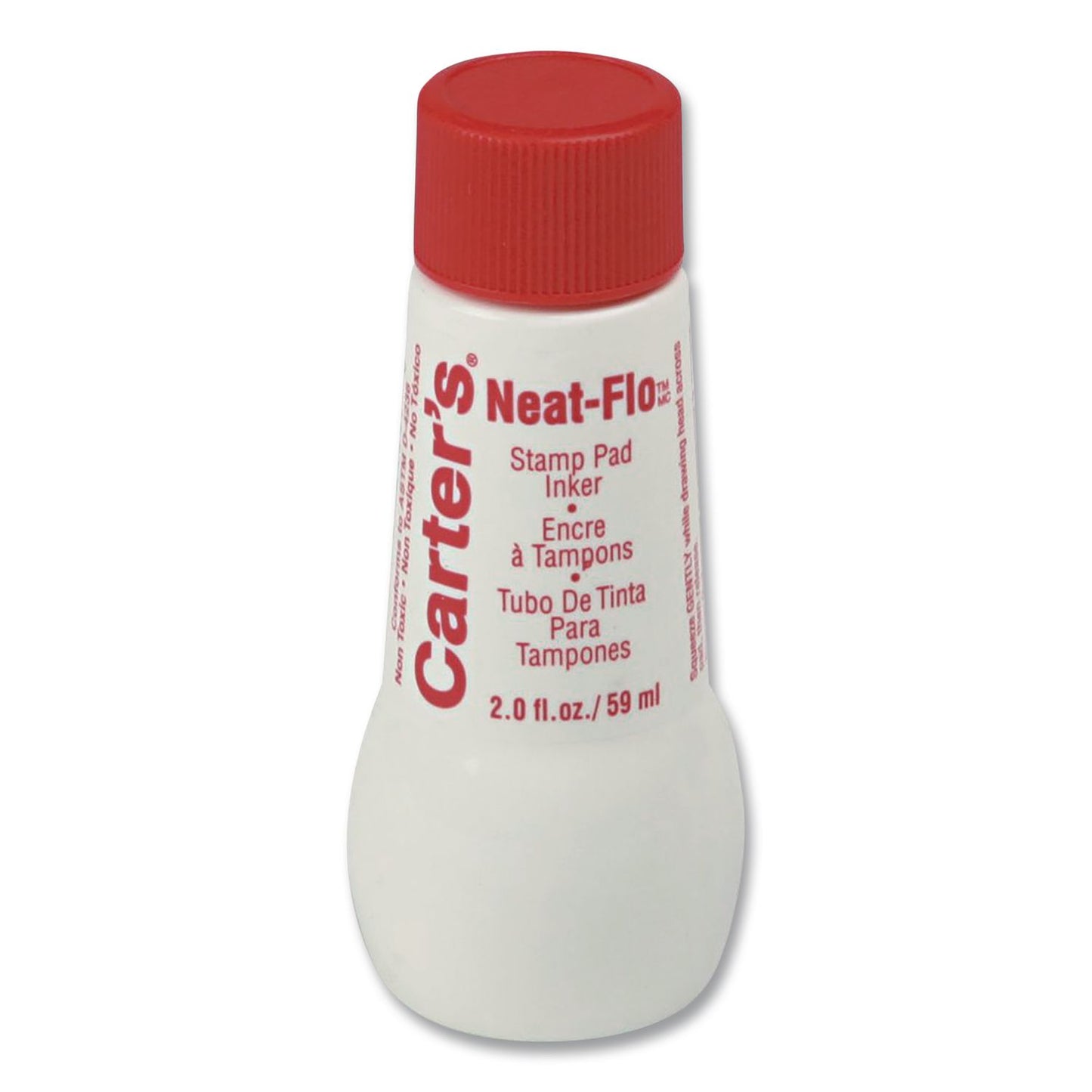 Carter's® Neat-Flo Stamp Pad Inker, 2 oz Bottle, Red, 36/Carton (AVE21447CT)