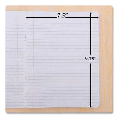BAZIC® Products Composition Books, 1 Subject, Wide/Legal Rule, Black Marble Cover, (100) 9.75 x 7.5 Sheets (BAZ508)